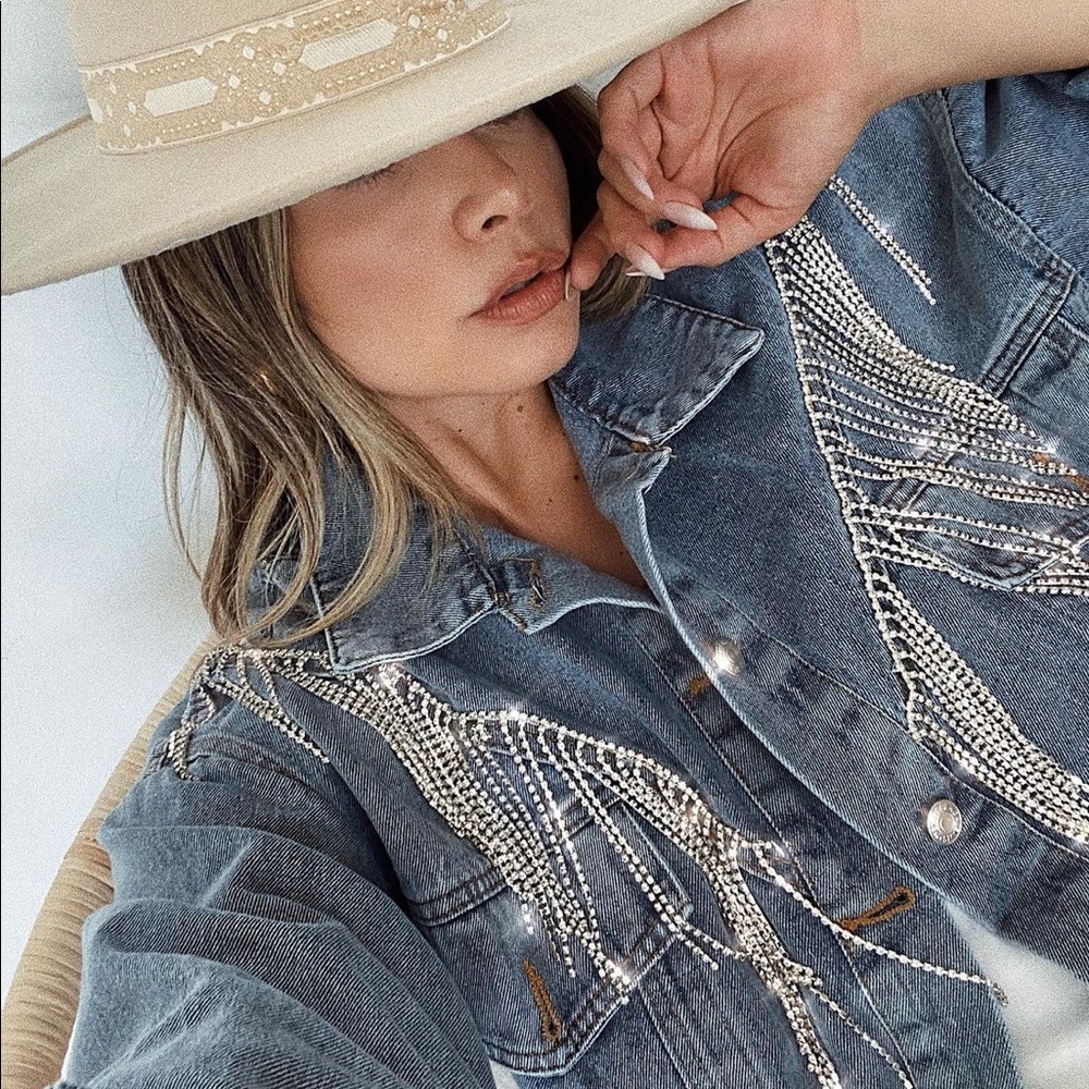NTW Starlow rhinestone fringe jacket